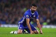 LONDON, ENGLAND - DECEMBER 31: Diego Costa of Chelsea reacts during the Premier League match between Chelsea and Stoke City at Stamford Bridge on December 31, 2016 in London, England.  (Photo by Ian Walton/Getty Images)